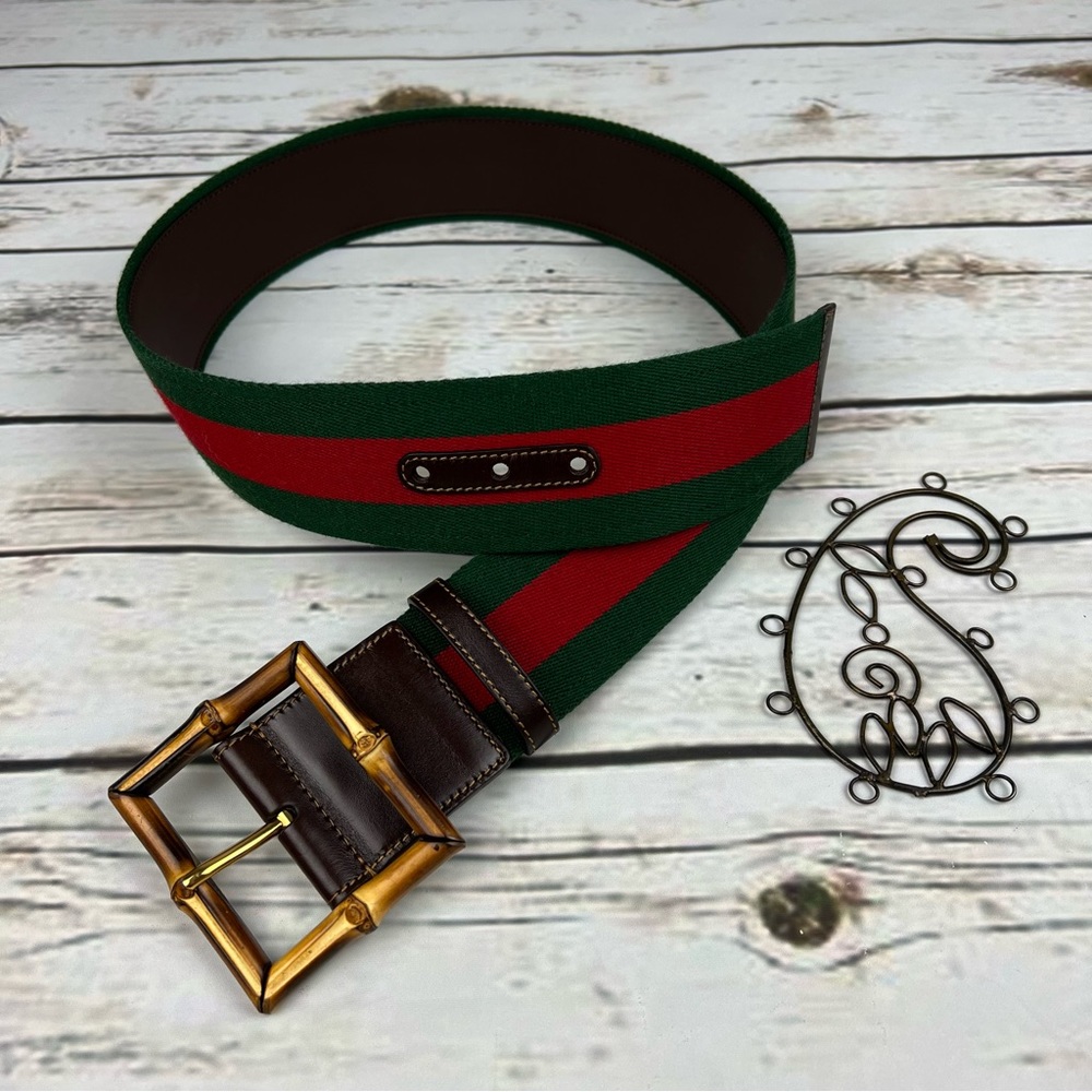 Gucci Web Belt Bamboo Buckle Women’s 85/34